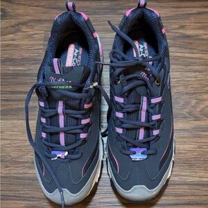 Skechers Navy and Pink Sneakers
